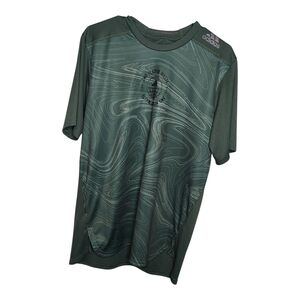 Adidas Men's Swirl Pattern Green Tee